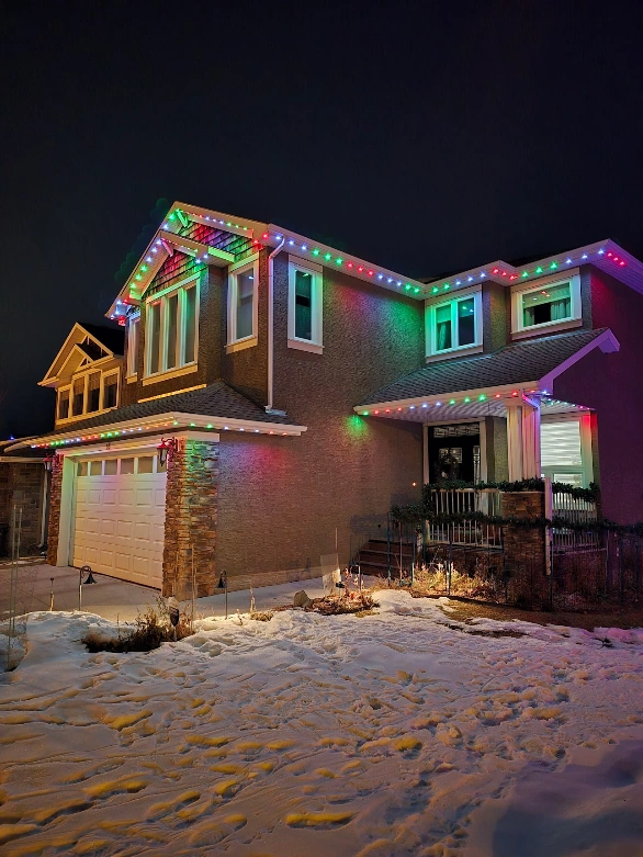 permanent outdoor holiday lighting in calgary ab - Leprechaun Lawns